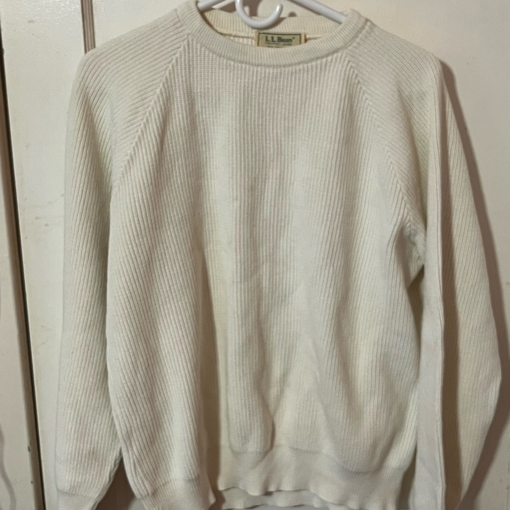 L.L. Bean Men's White Sweater